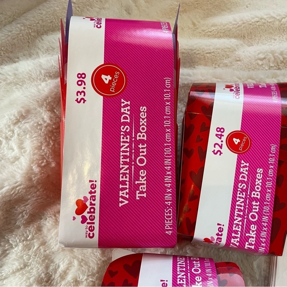 Way to Celebrate Red Heart Gift Boxes‎ and Popcorn Boxes